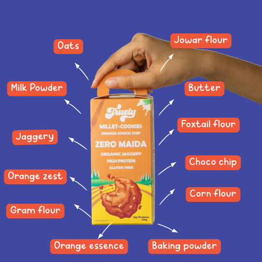 Orange-Choco Chip Millet Cookies - 13g Protein