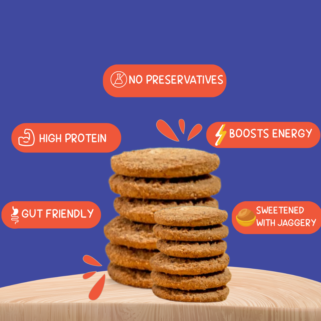 Orange-Choco Chip Millet Cookies - 13g Protein