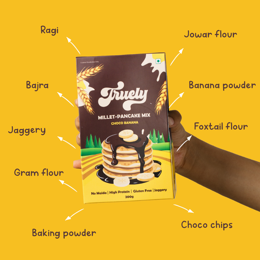 Choco Banana Millet Pancake Mix - 23g Protein