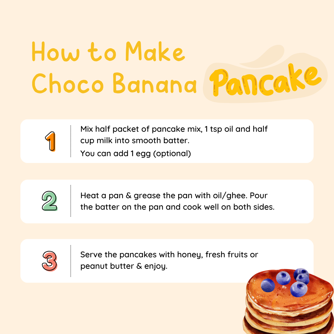 Choco Banana Millet Pancake Mix - 23g Protein