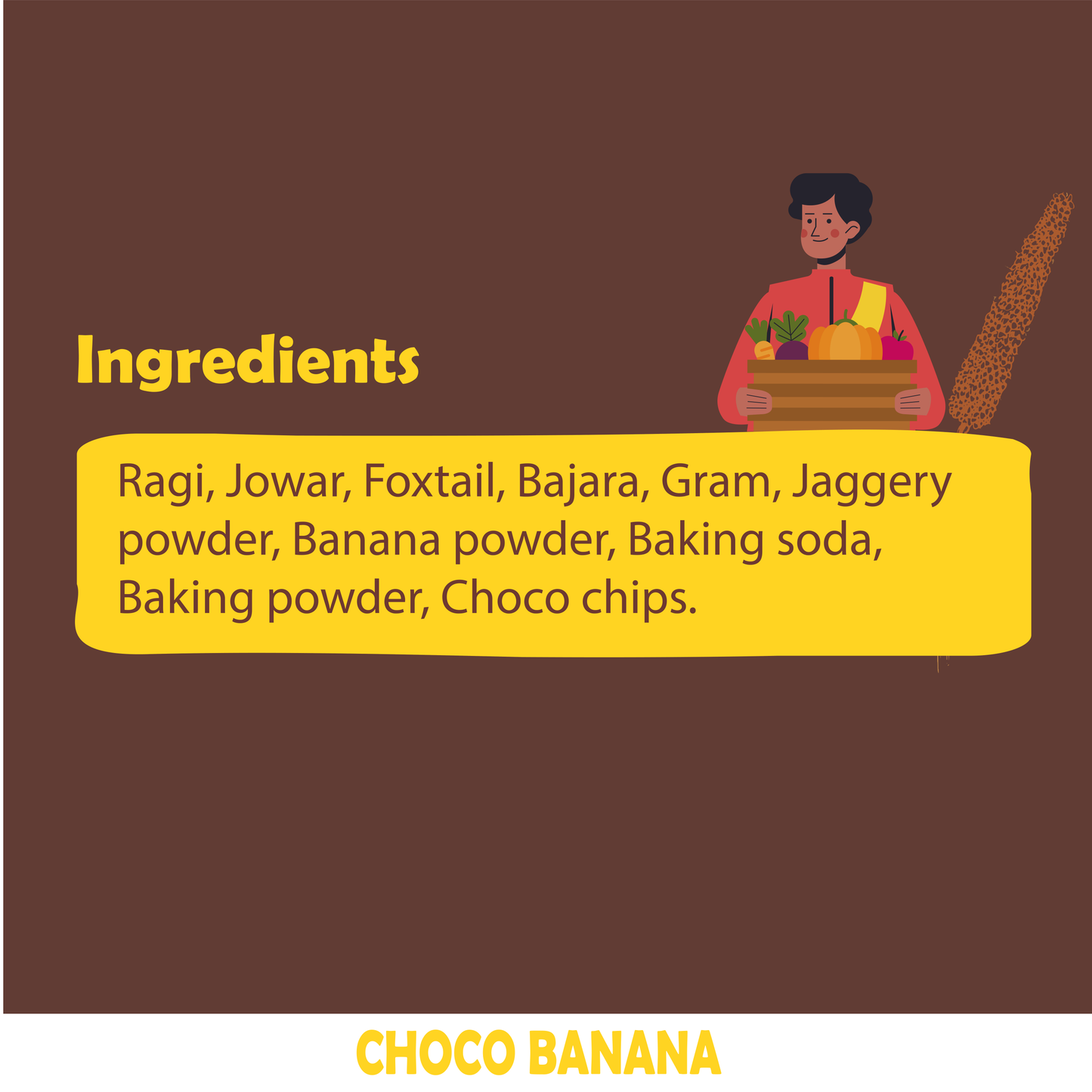 Choco Banana Millet Pancake Mix - 23g Protein