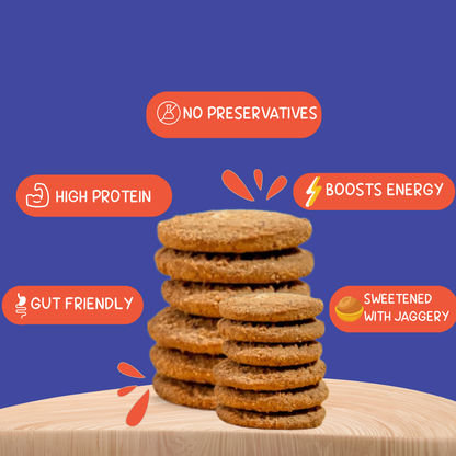 Orange-Choco Chip Millet Cookies - 13g Protein