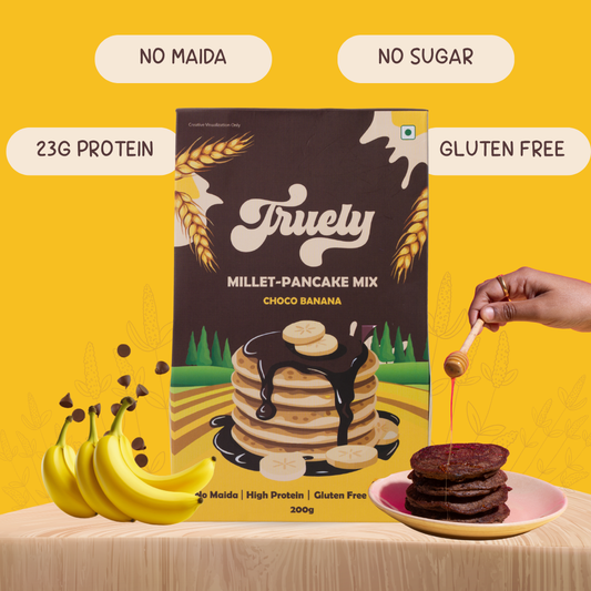 Choco Banana Millet Pancake Mix - 23g Protein