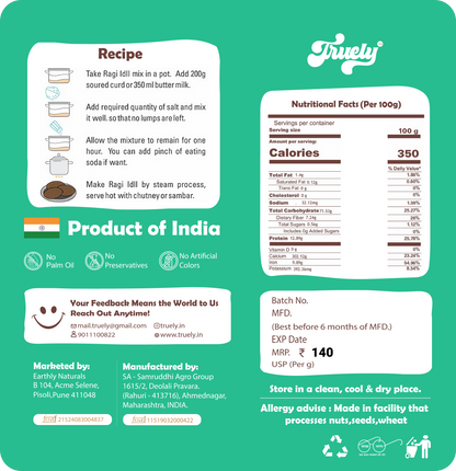 Ragi Idli Mix - 26g Protein