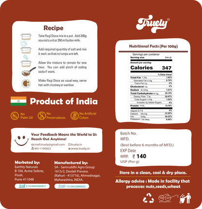 Ragi Dosa Mix - 20g Protein